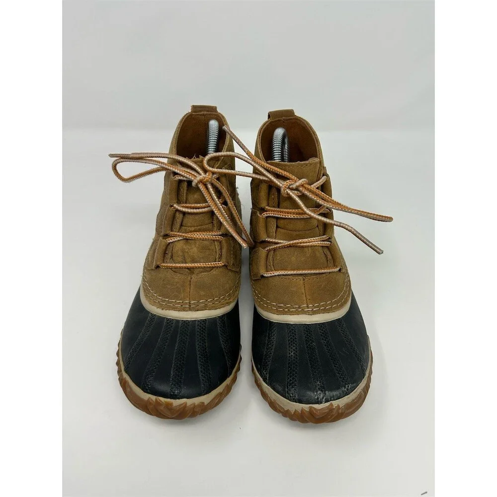 Sorel Out N About Duck Boots Womens Brown Waterproof Lace-Up Ankle Size 7.5